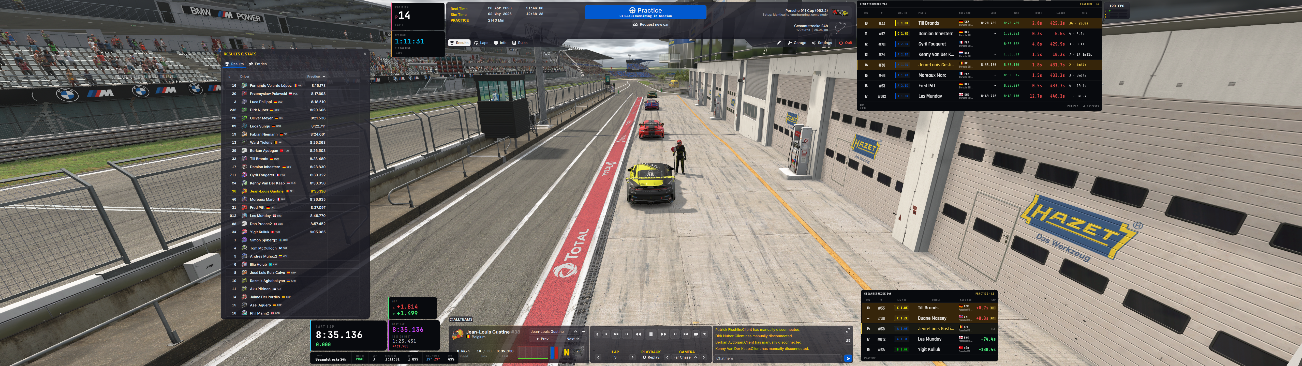 SRO pit lane